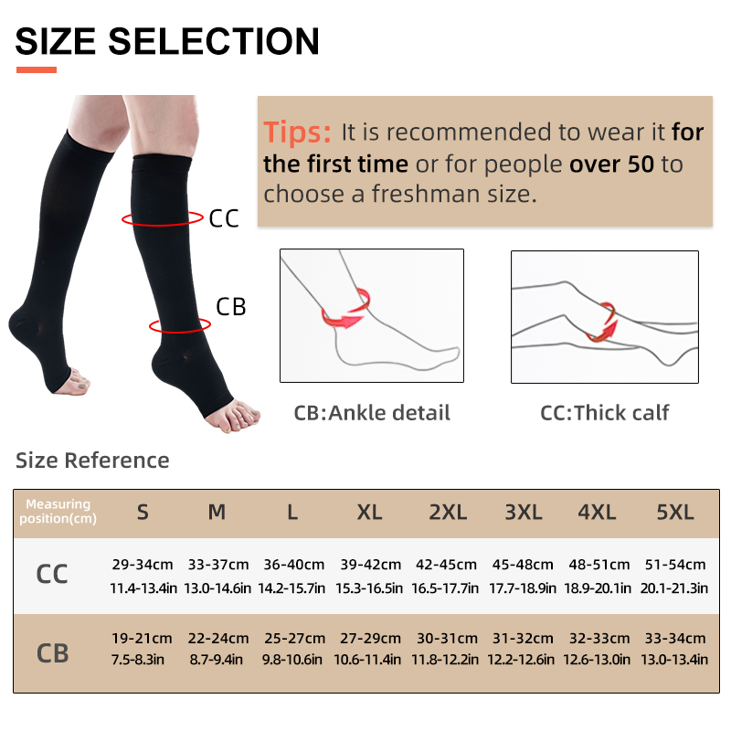 S-5XL รัดน่องทางการแพทย์2ชิ้น/ - Compression Sleeve Calf บทวิจารณ์และราคา